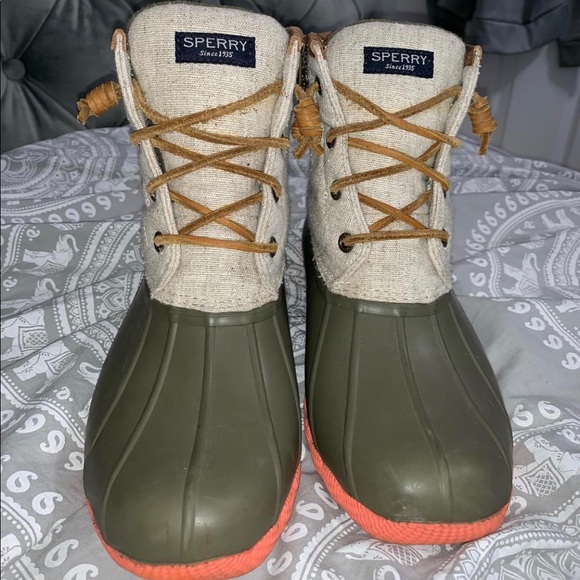 sperry coral duck boots